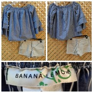 🔥2/$15🔥 2 piece set with bebop shorts and top